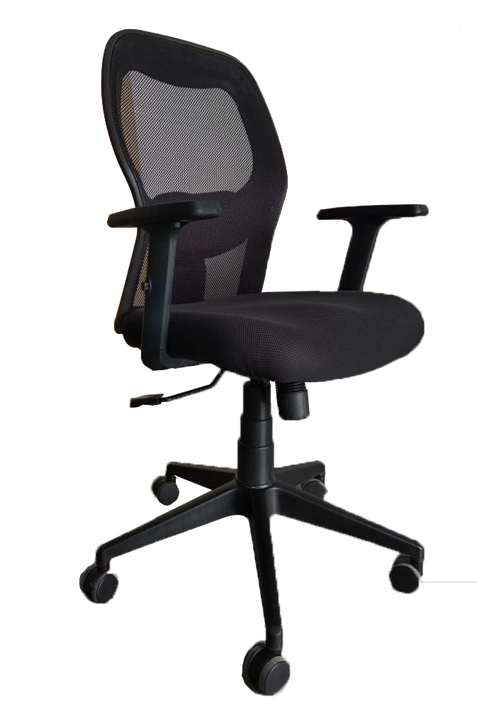 Management Chair - In Black Color With Front View